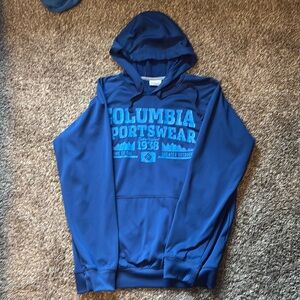 Columbia Blue Mountain Logo Hoodie Sweatshirt M
